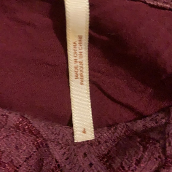 Free People | Maroon/Wine | Lace Dress - Picture 5 of 7